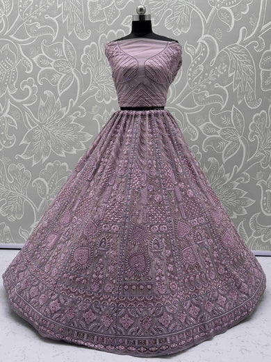 Timeless Pink Net Sequins Bridesmaid Lehenga Choli With Dupatta